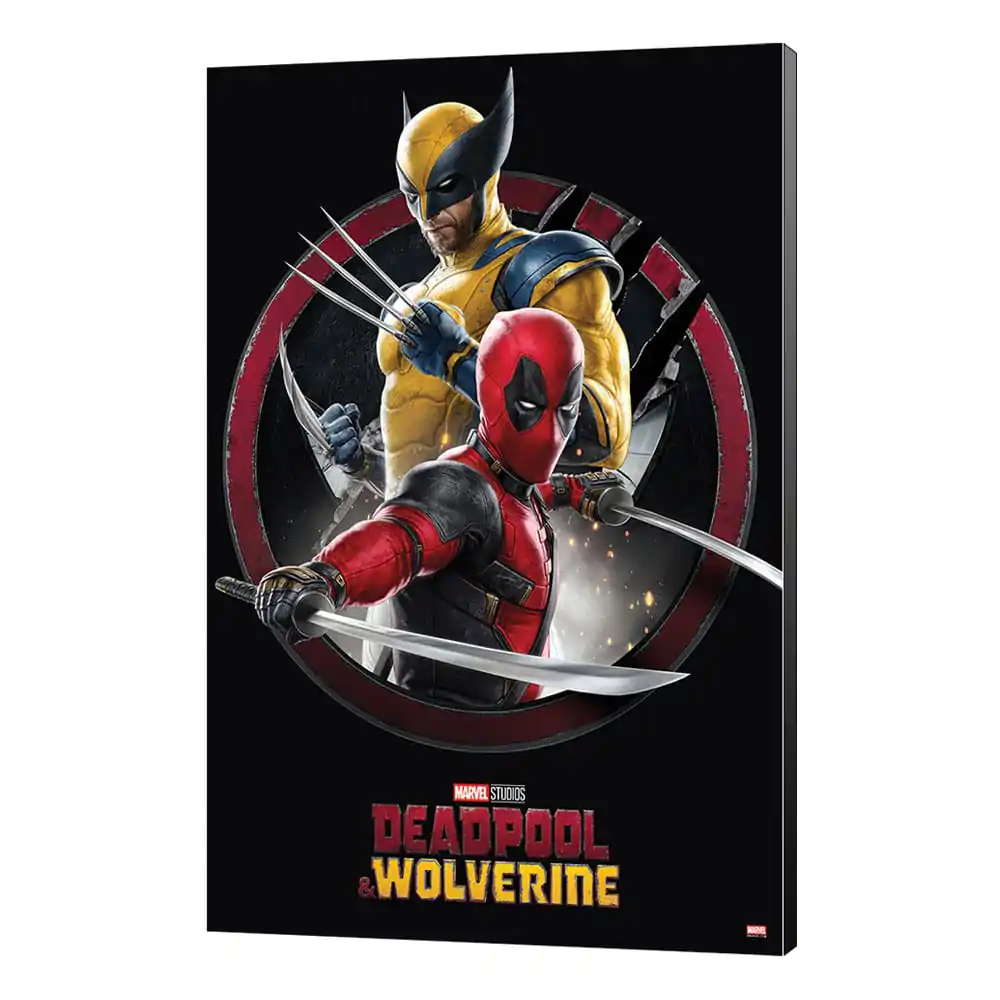 Marvel Wooden Zidna umjetnost Deadpool & Wolverine 01 Action 35 x 50 cm fotografija proizvoda