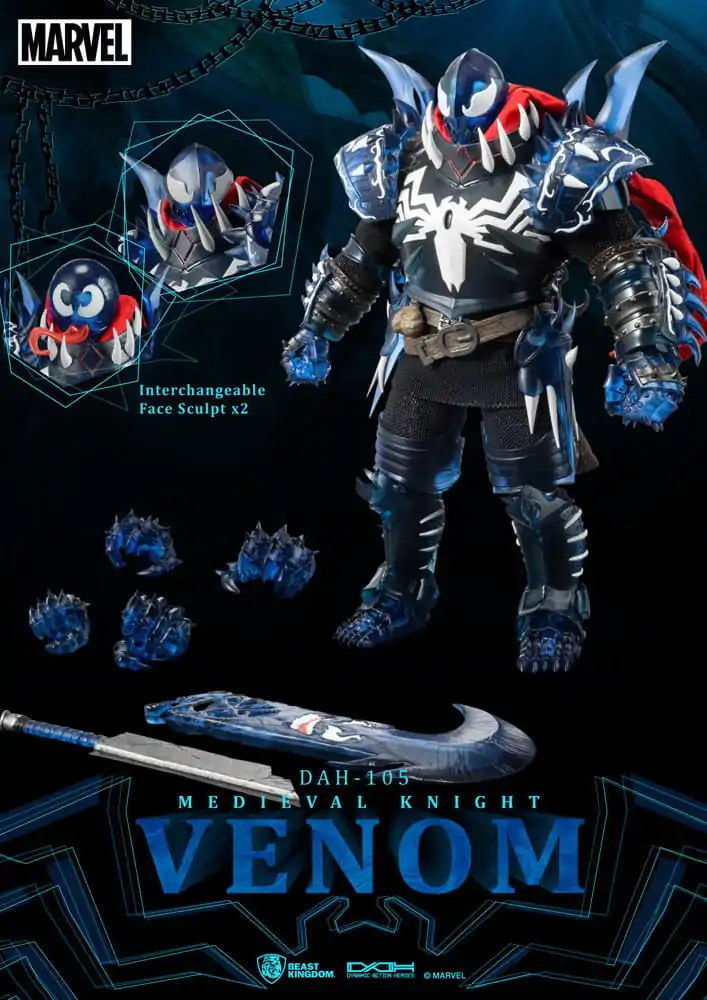 Marvel Dynamic 8ction Heroes akcijska figura 1/9 Medieval Knight Venom 23 cm fotografija proizvoda