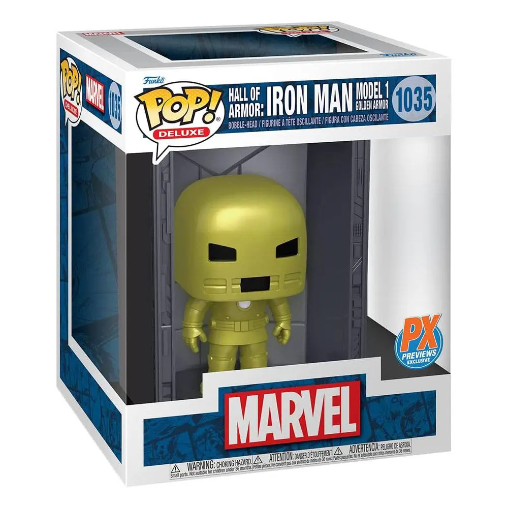 Marvel POP! Deluxe Vinilna Figura Hall of Armor Iron Man Model 1 PX Exclusive 9 cm fotografija proizvoda