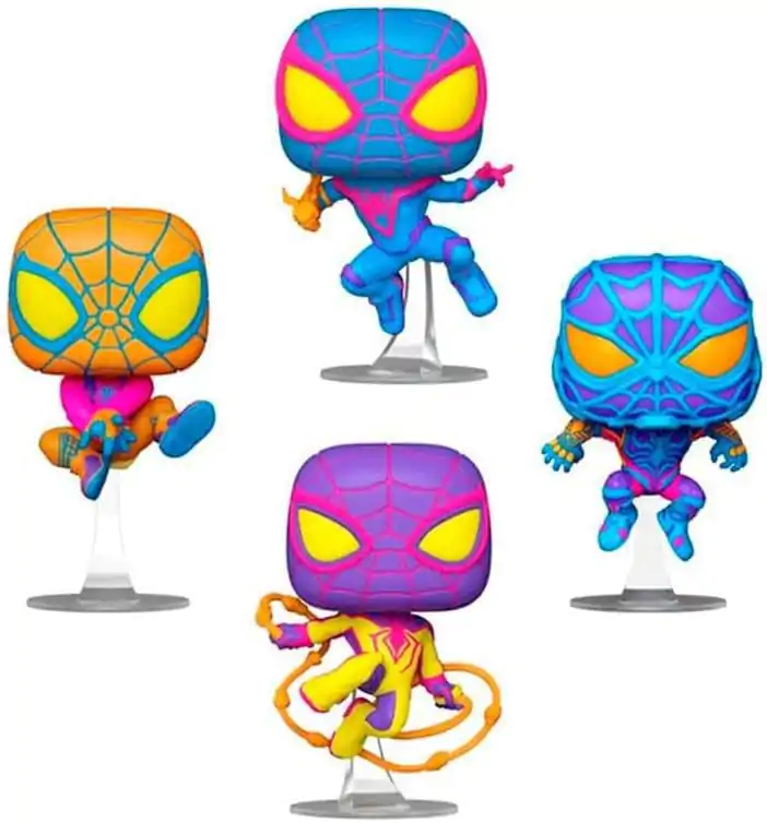 Marvel Funko POP! TV Vinilna figura 4-Pack Miles Morales (BLKLT) 9 cm fotografija proizvoda