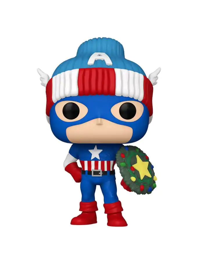 Marvel Funko POP! Vinilna Figura Holiday Capt. America 9 cm fotografija proizvoda