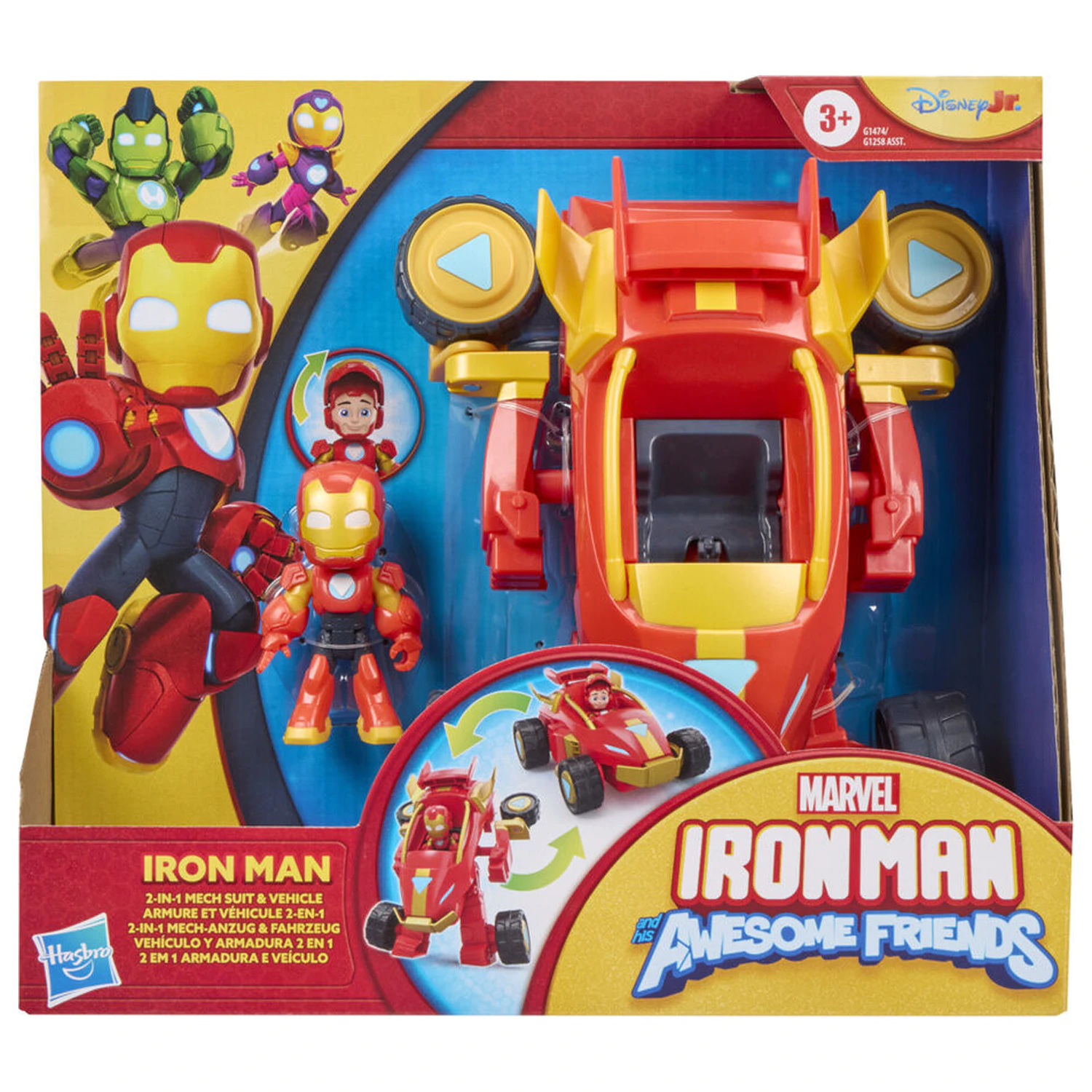 Marvel Iron Man And His Awesome Friends figura i vozilo fotografija proizvoda