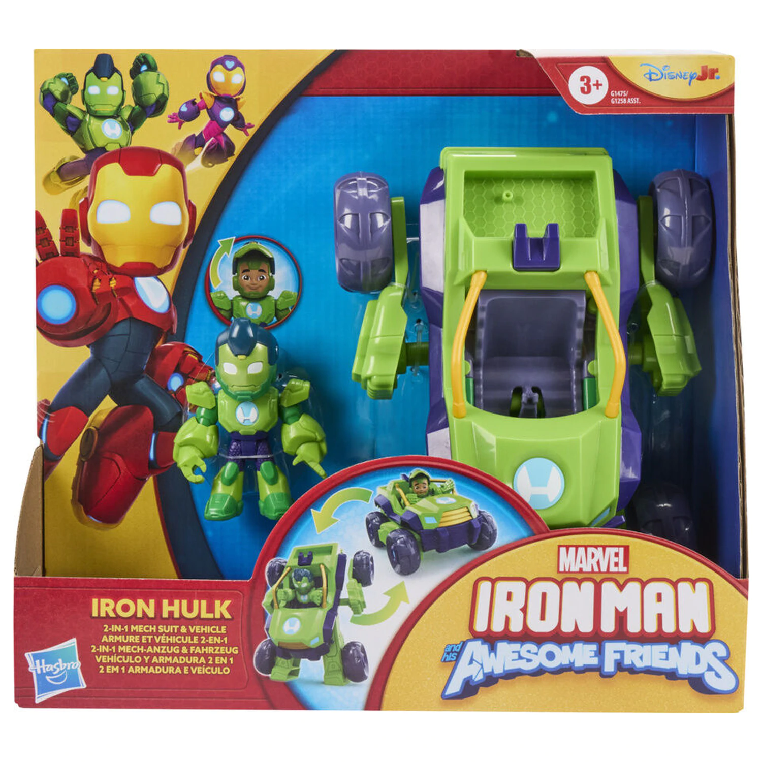 Marvel Iron Man And His Awesome Friends Hulk figura i vozilo fotografija proizvoda