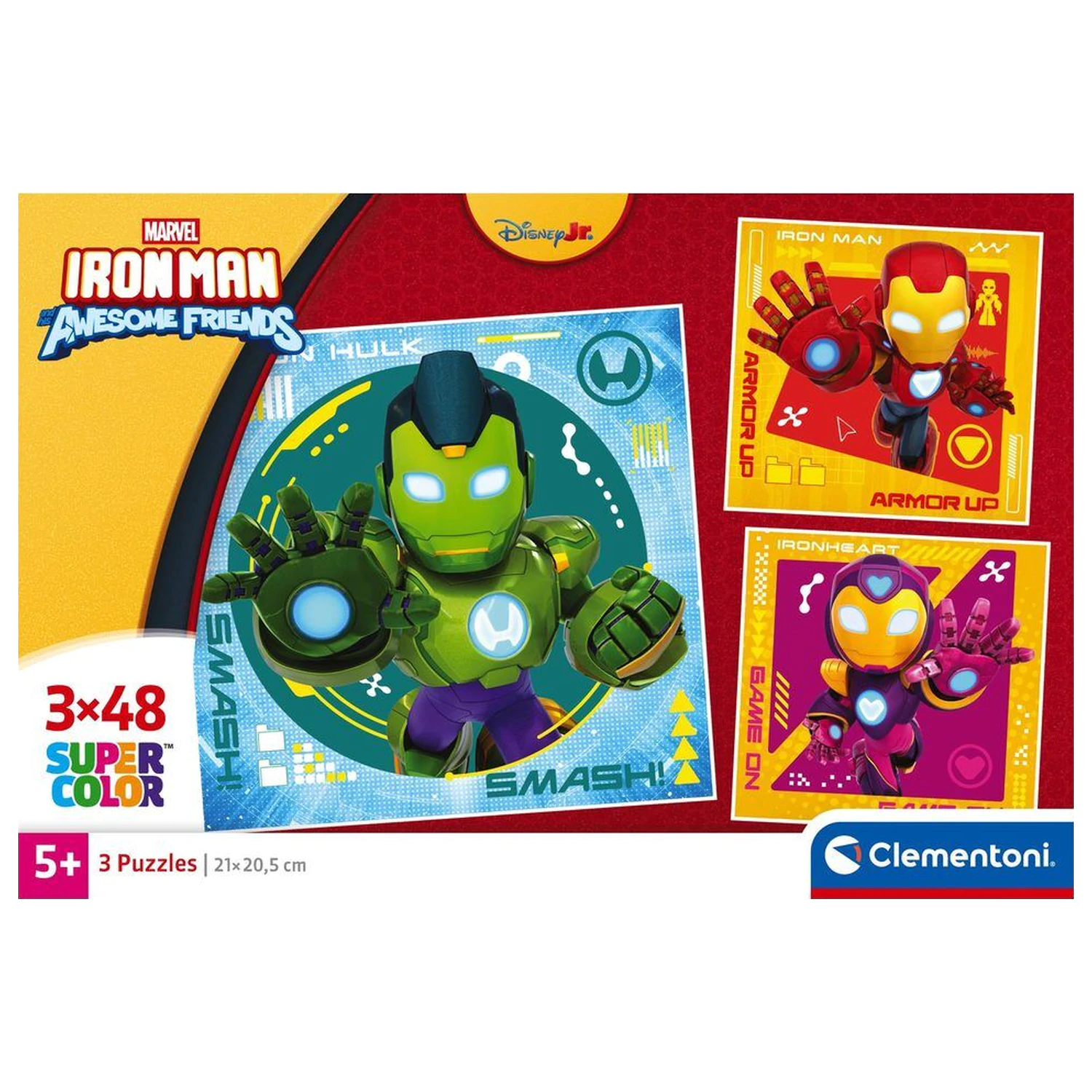 Marvel Iron Man i njegova sjajna Square puzzle 3x48 komada fotografija proizvoda