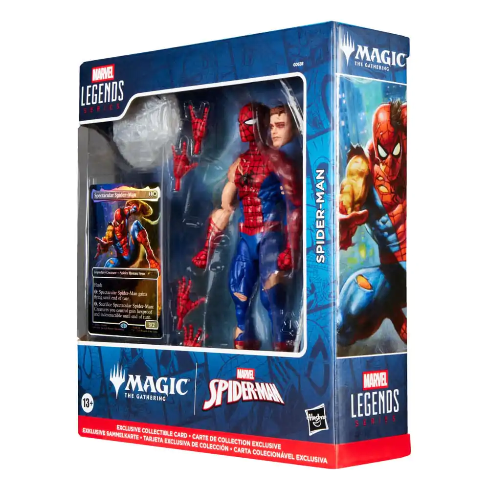 Marvel Legends Magic: The Gathering akcijska figura Battle-Damaged Spider-Man (plus Exclusive Foil Card) 15 cm fotografija proizvoda