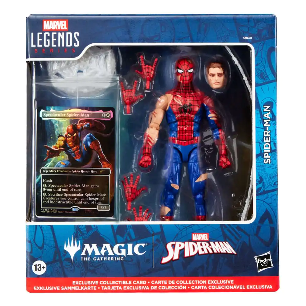 Marvel Legends Magic: The Gathering akcijska figura Battle-Damaged Spider-Man (plus Exclusive Foil Card) 15 cm fotografija proizvoda