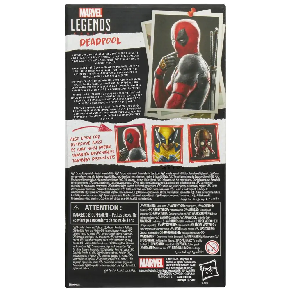 Marvel Legends Series Deadpool & Wolverine - Figura Deadpool 15 cm fotografija proizvoda