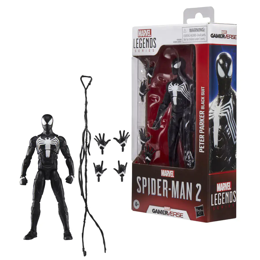 Marvel Legends Spider-Man 2 Peter Parker Black Suit figura 15 cm fotografija proizvoda