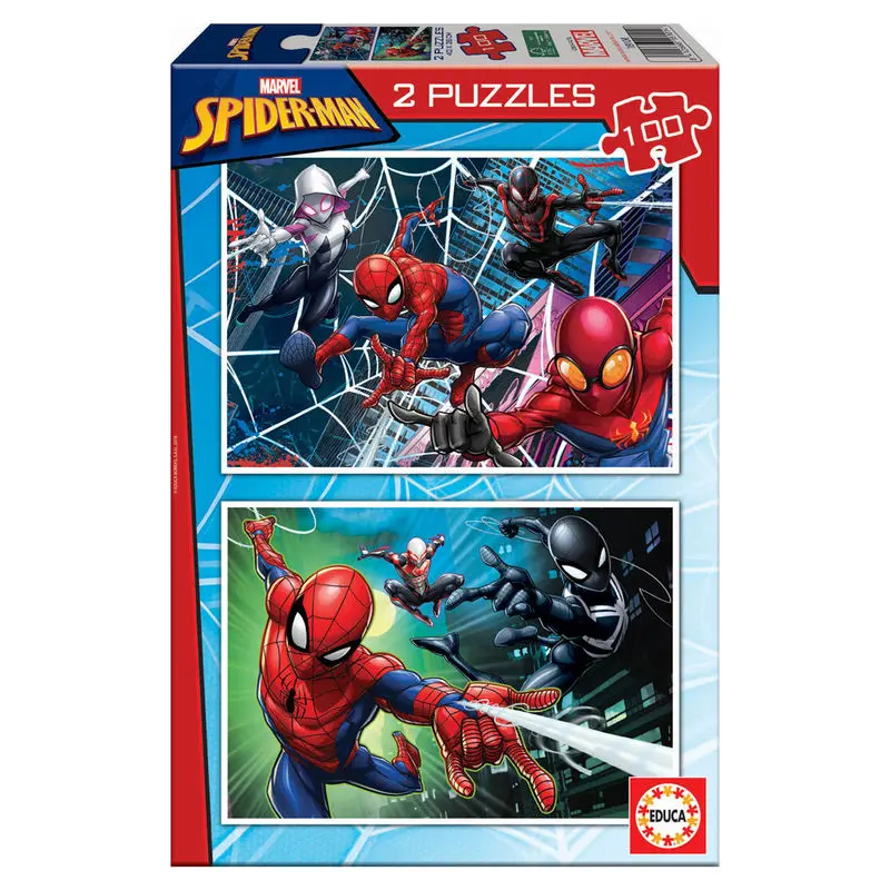 Marvel Spiderman puzzle 2x100 komada fotografija proizvoda