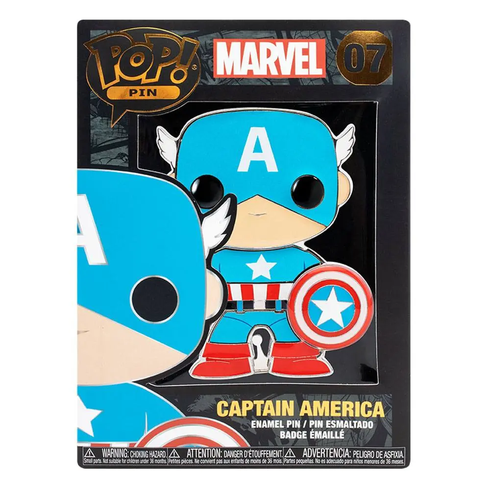 Marvel POP! Emajlirani Pin Captain America 10 cm fotografija proizvoda