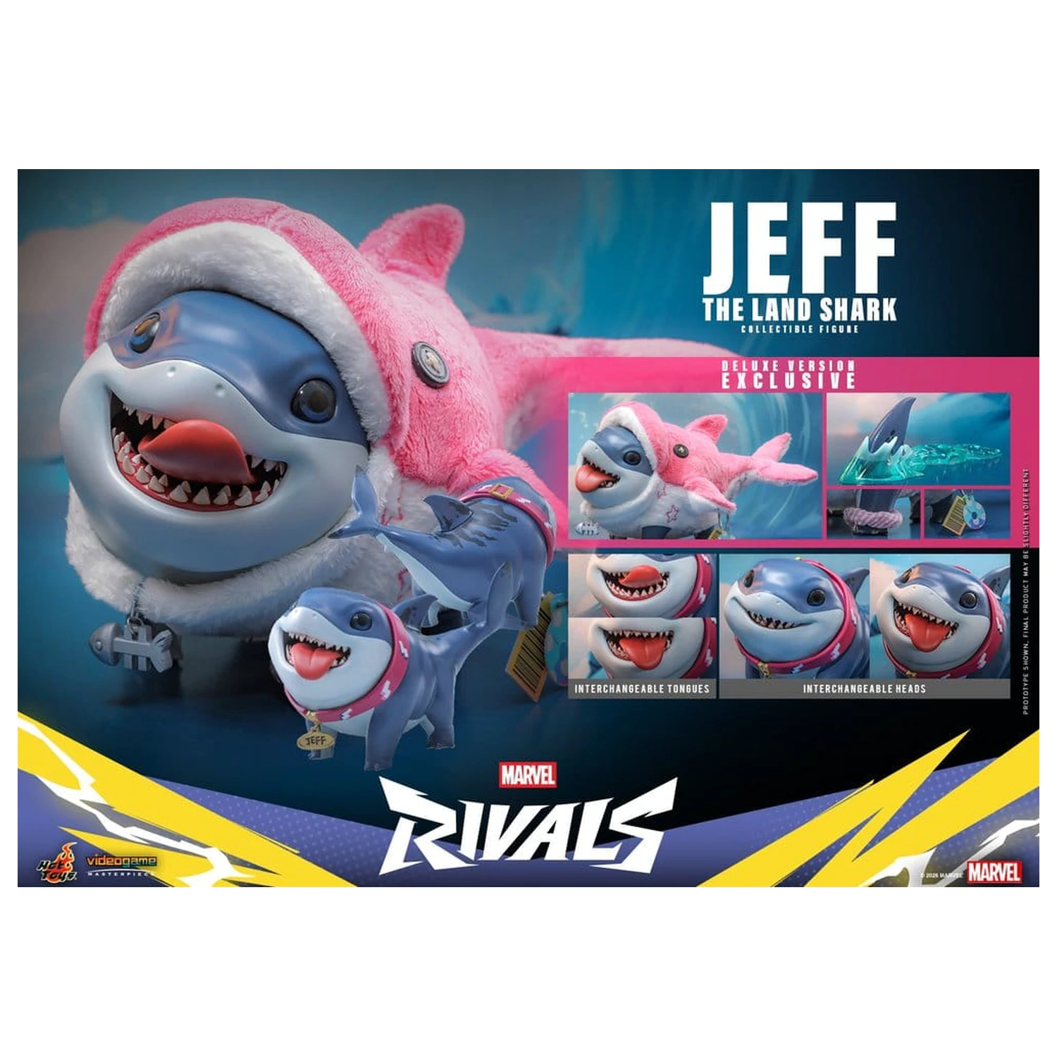Marvel Rivals Videogame Masterpiece Series akcijska figura Jeff the Land Shark (Deluxe verzija) 11 cm fotografija proizvoda