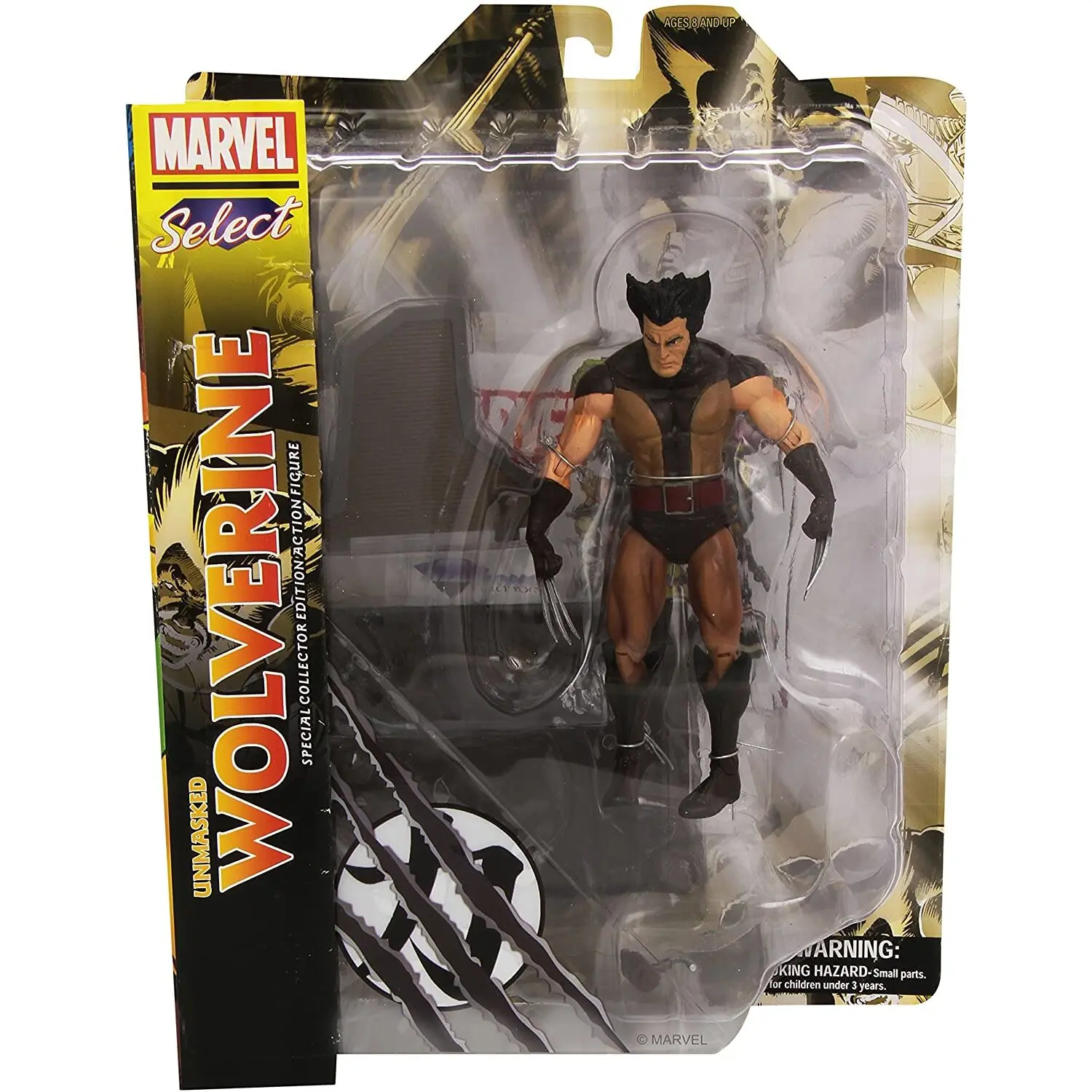 Marvel Select Akcijska Figura Bez Maske Smeđi Kostim Wolverine 18 cm fotografija proizvoda