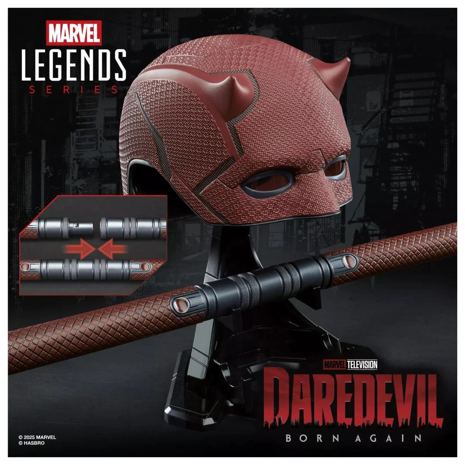 MARVEL kaciga i Billy Club Premium replika za igranje uloga Daredevil Legend Series fotografija proizvoda