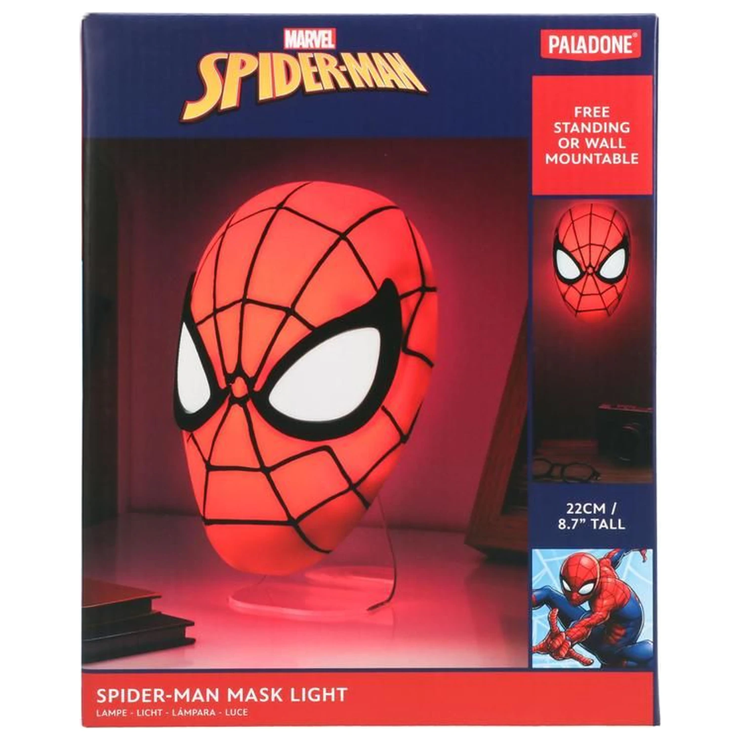 Marvel Spider-Man Maska Svjetiljka 22cm fotografija proizvoda