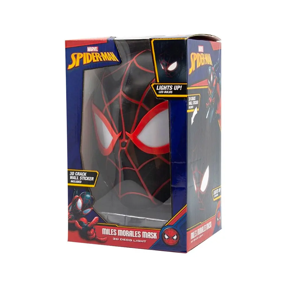 Marvel 3D LED svjetiljka Spider-Man Miles Morales Lice 3D fotografija proizvoda