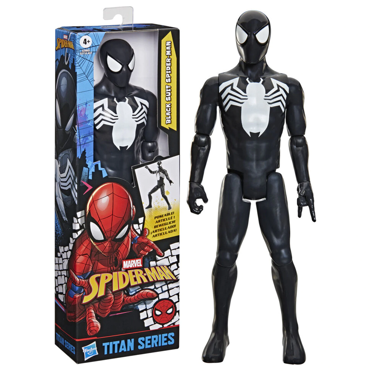 Marvel Spider-Man Titan Series Black Suit Spider-Man figura 30 cm fotografija proizvoda