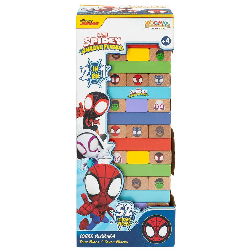 Marvel Spidey blokovi toranj + drveni set domino fotografija proizvoda