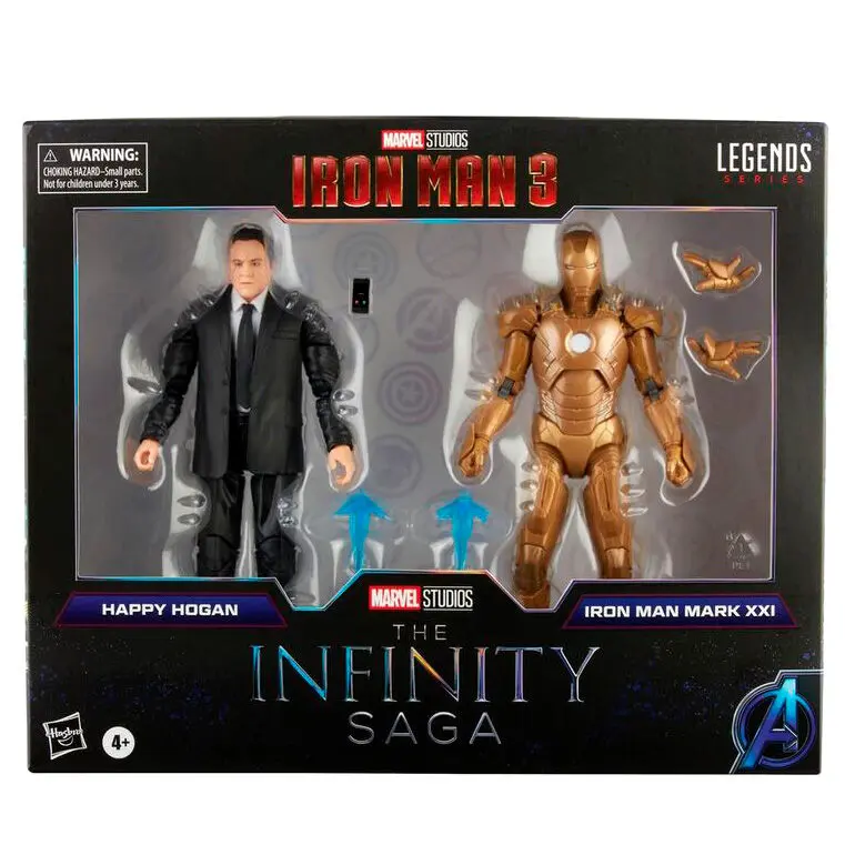 The Infinity Saga Marvel Legends akcijska figura 2-Pack 2021 Happy Hogan & Iron Man (Iron Man 3) 15 cm fotografija proizvoda