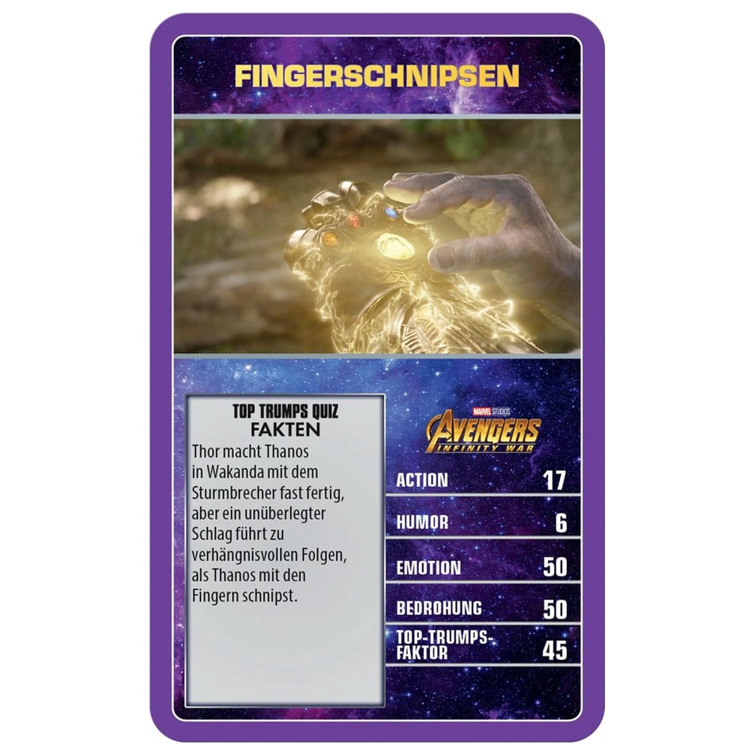 Marvel kartaška igra Top Trumps Collectables *njemačka verzija* fotografija proizvoda