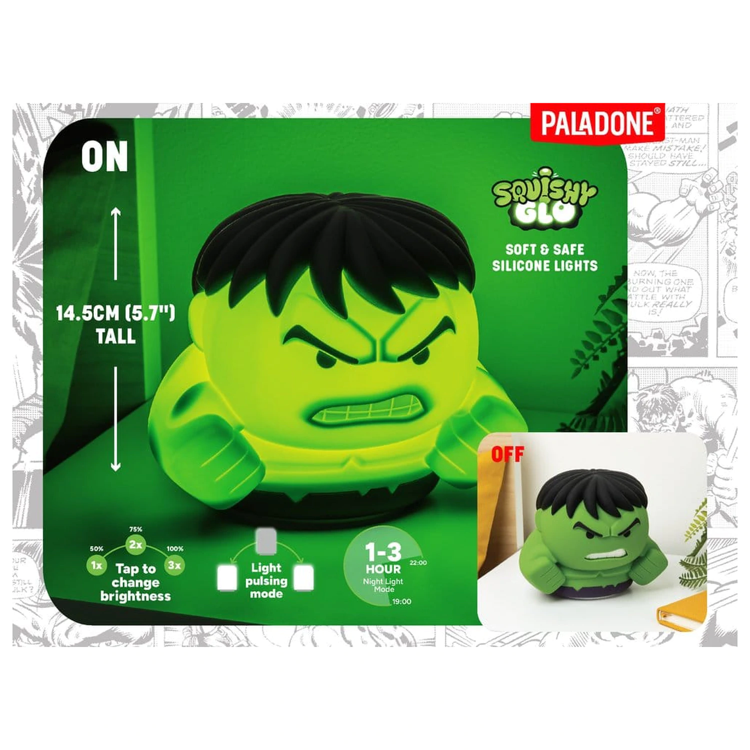 Marvel Universe SquishyGlo silikonski Svijetli Hulk 15 cm fotografija proizvoda