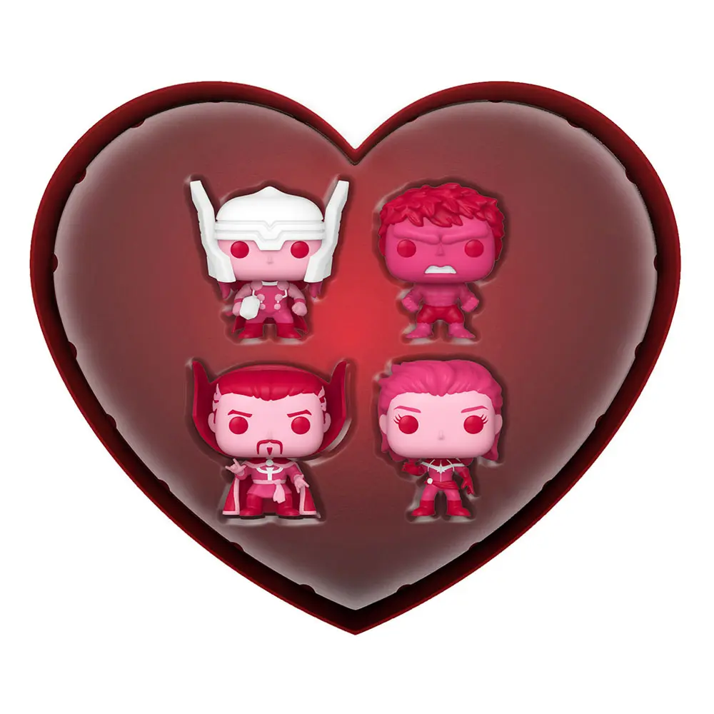 Marvel Valentines Pocket POP! Vinilna figura 4-Pack 4 cm fotografija proizvoda