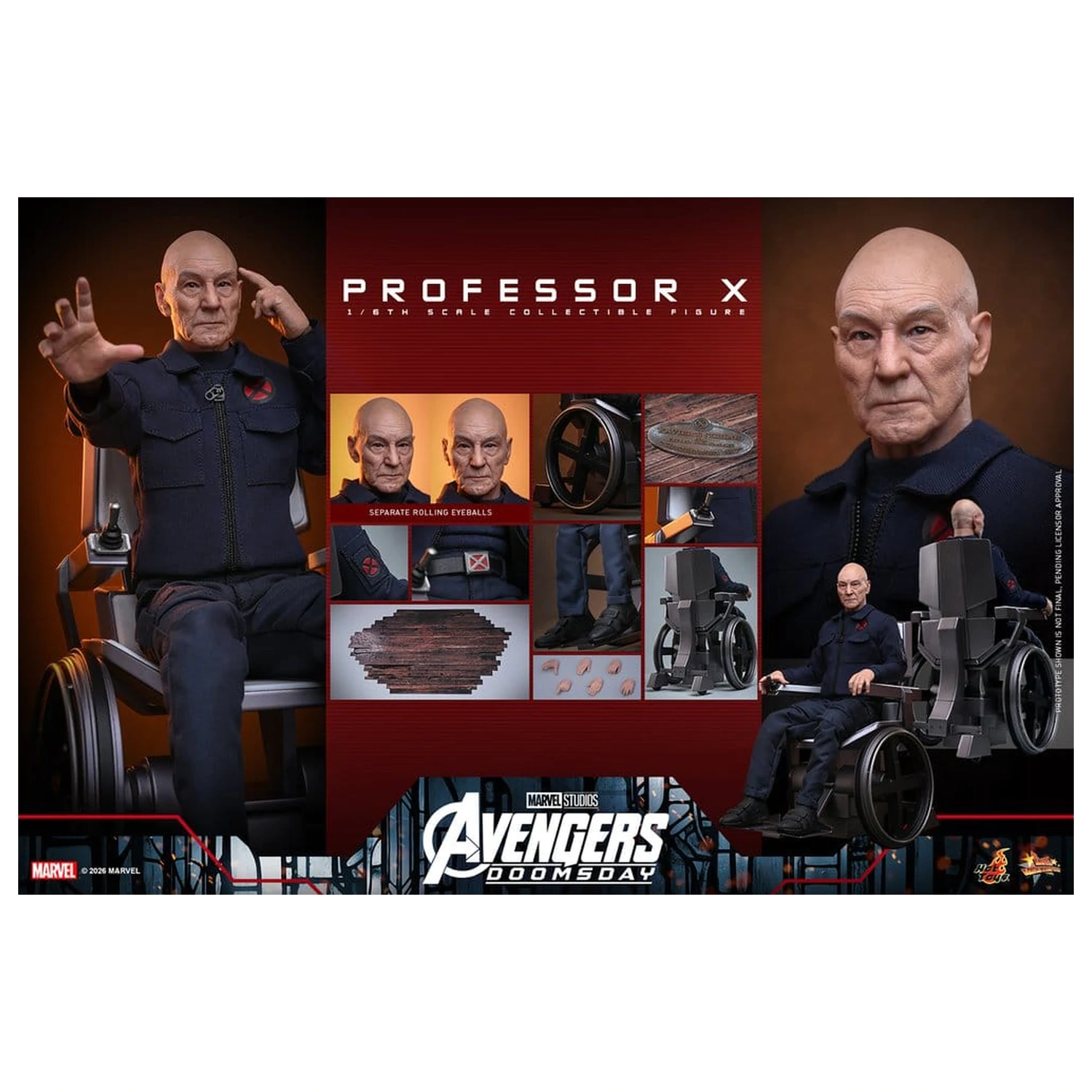 Marvel X-Men akcijska figura 1/6 Professor X 25 cm fotografija proizvoda