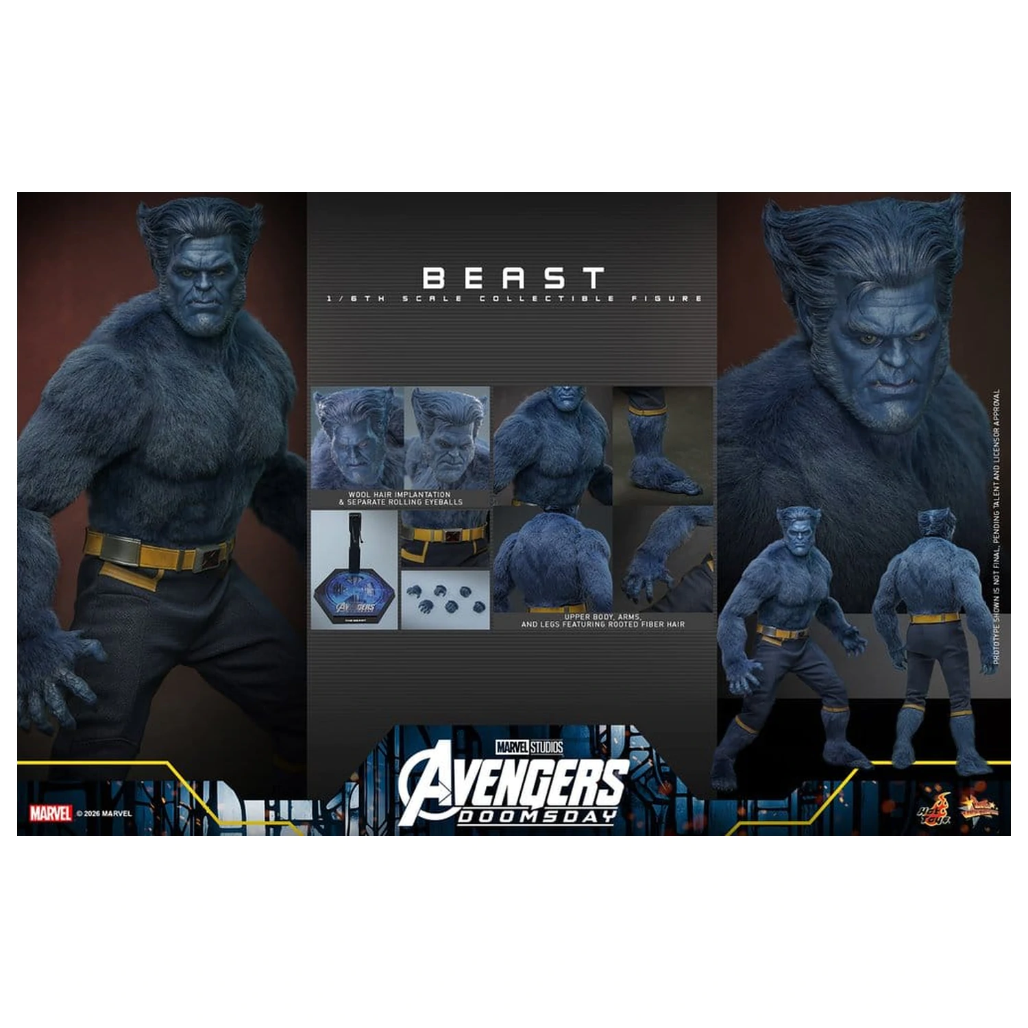 Marvel X-Men Movie Masterpiece akcijska figura 1/6 Beast (Collector Edition) 33 cm fotografija proizvoda