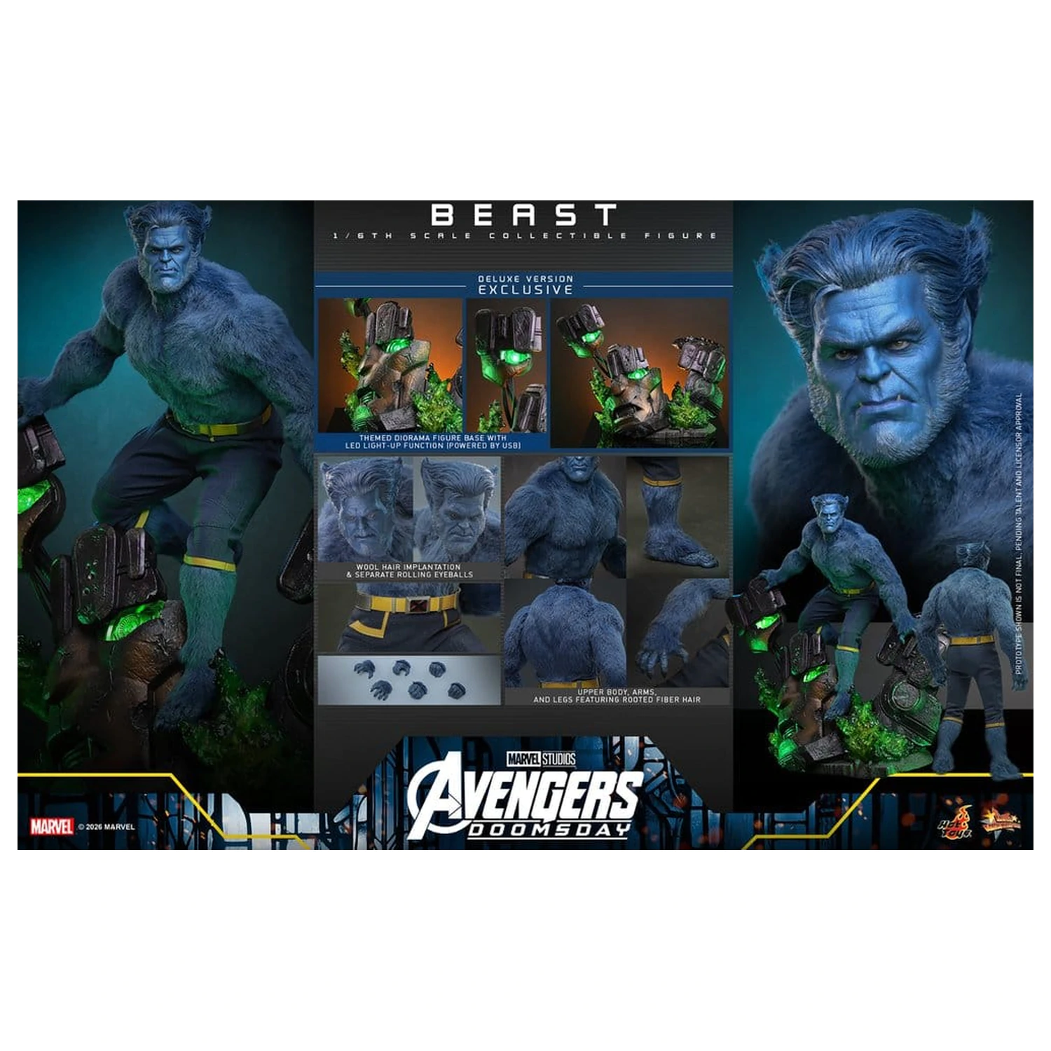 Marvel X-Men Movie Masterpiece akcijska figura 1/6 Beast (Deluxe verzija) 33 cm fotografija proizvoda