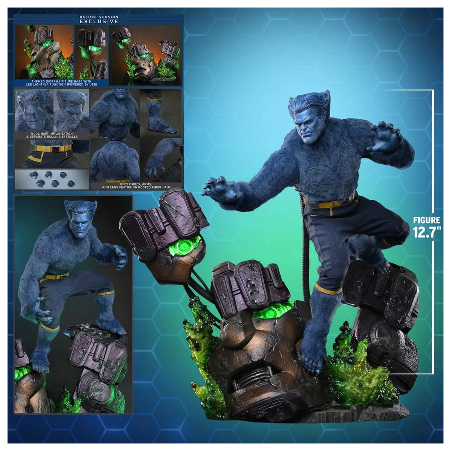 Marvel X-Men Movie Masterpiece akcijska figura 1/6 Beast (Deluxe verzija) 33 cm fotografija proizvoda