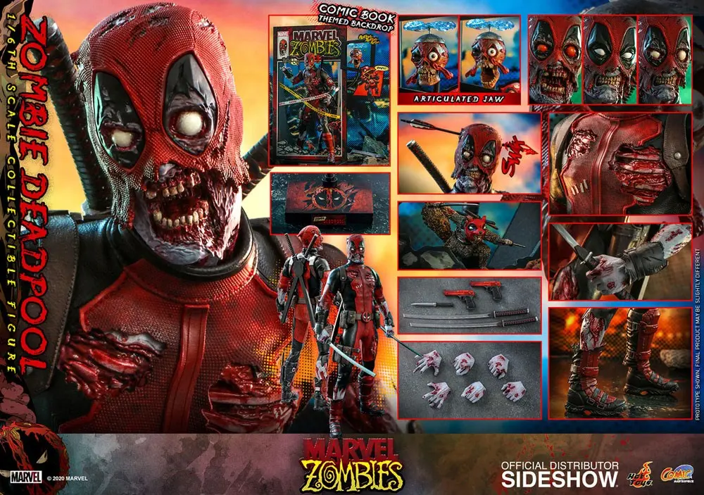 Marvel Zombies Comic Masterpiece akcijska figura 1/6 Zombie Deadpool 31 cm fotografija proizvoda