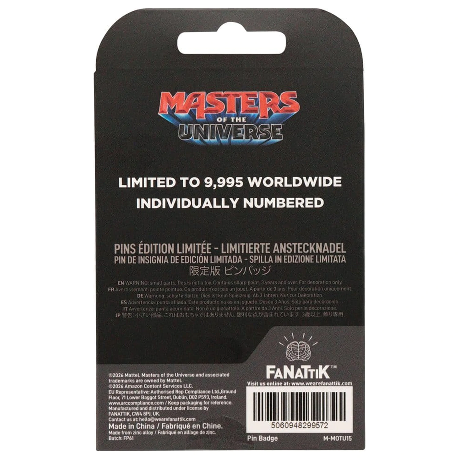Masters of the Universe 2026 He-Man Limitirano izdanje pin bedž fotografija proizvoda