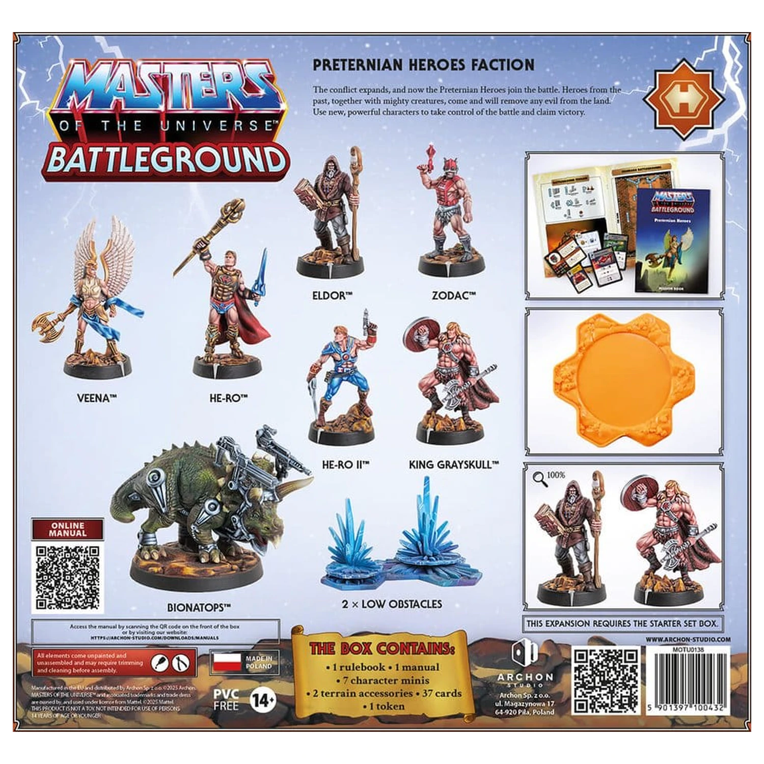 Masters of the Universe: Battleground Miniatures igra Val 10: Frakcija Preternian Heroes *Engleska verzija* fotografija proizvoda