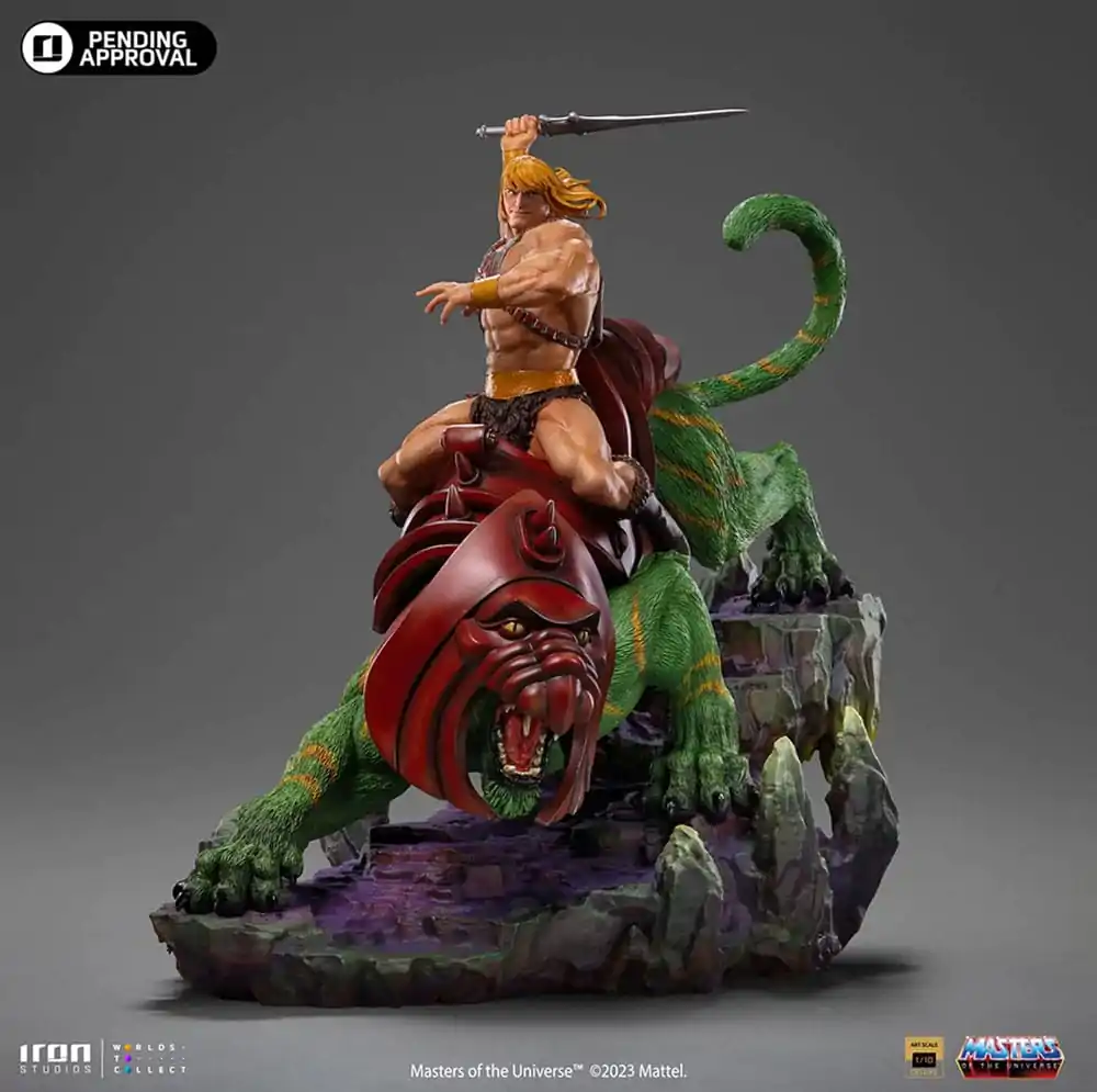 Masters of the Universe Deluxe Art Scale Kip 1/10 He-man i Battle Cat 31 cm fotografija proizvoda