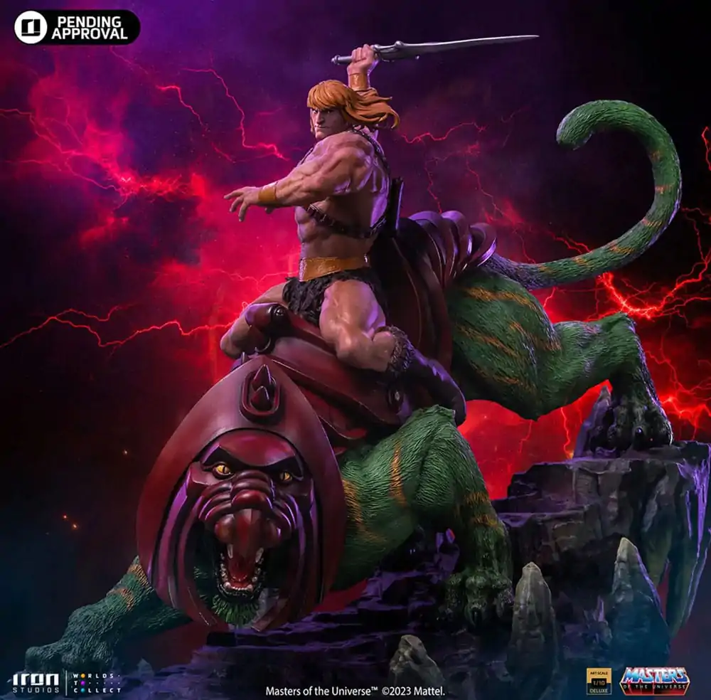 Masters of the Universe Deluxe Art Scale Kip 1/10 He-man i Battle Cat 31 cm fotografija proizvoda