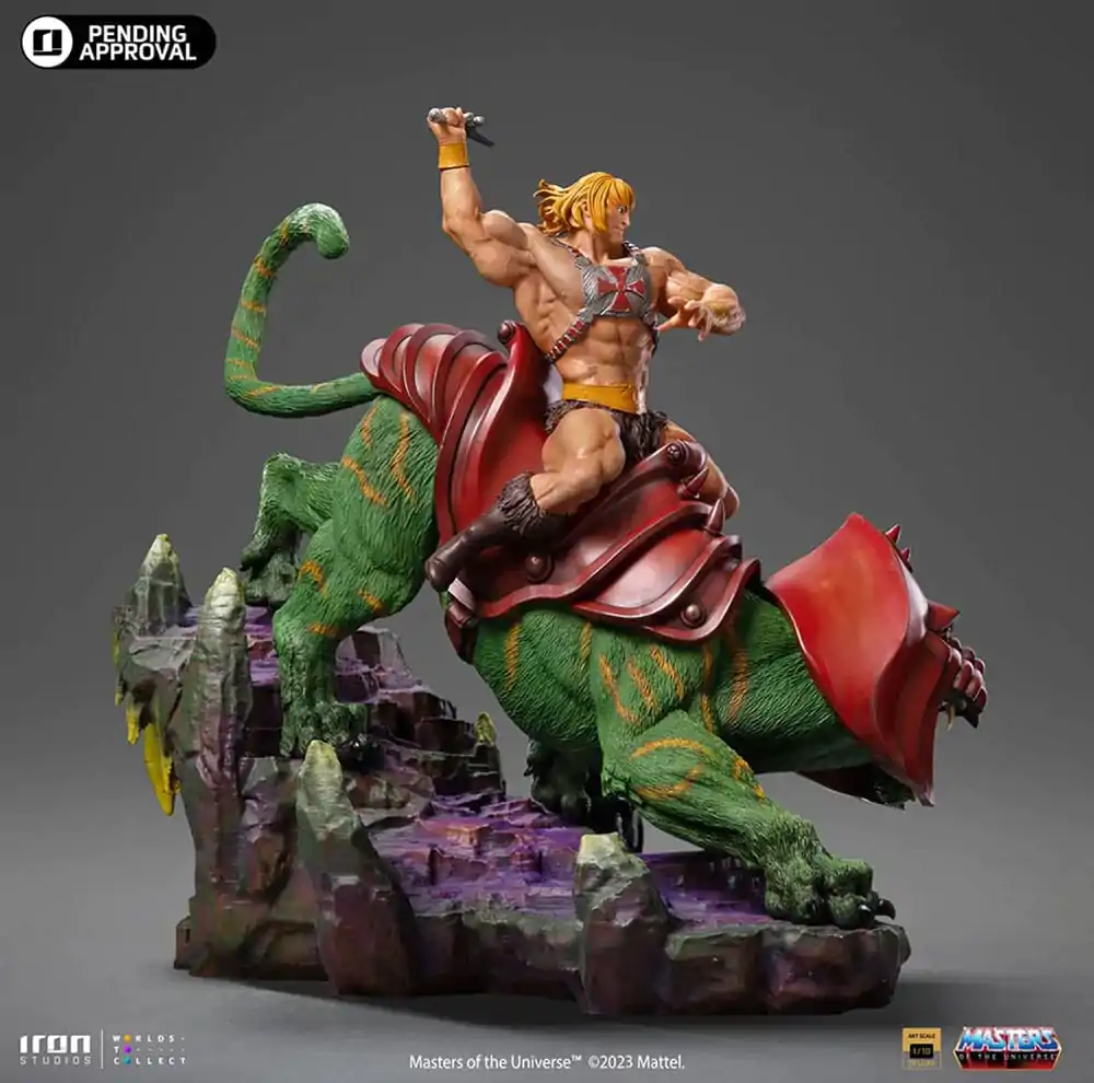 Masters of the Universe Deluxe Art Scale Kip 1/10 He-man i Battle Cat 31 cm fotografija proizvoda