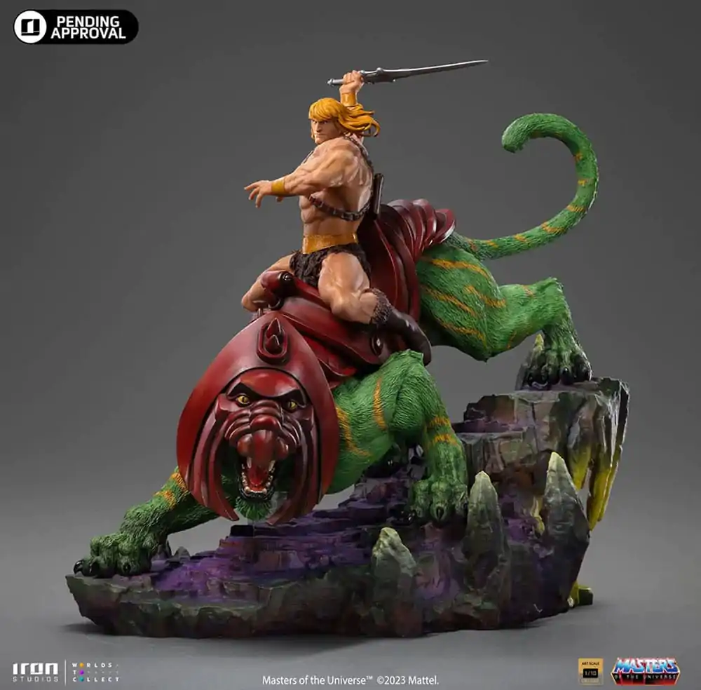 Masters of the Universe Deluxe Art Scale Kip 1/10 He-man i Battle Cat 31 cm fotografija proizvoda