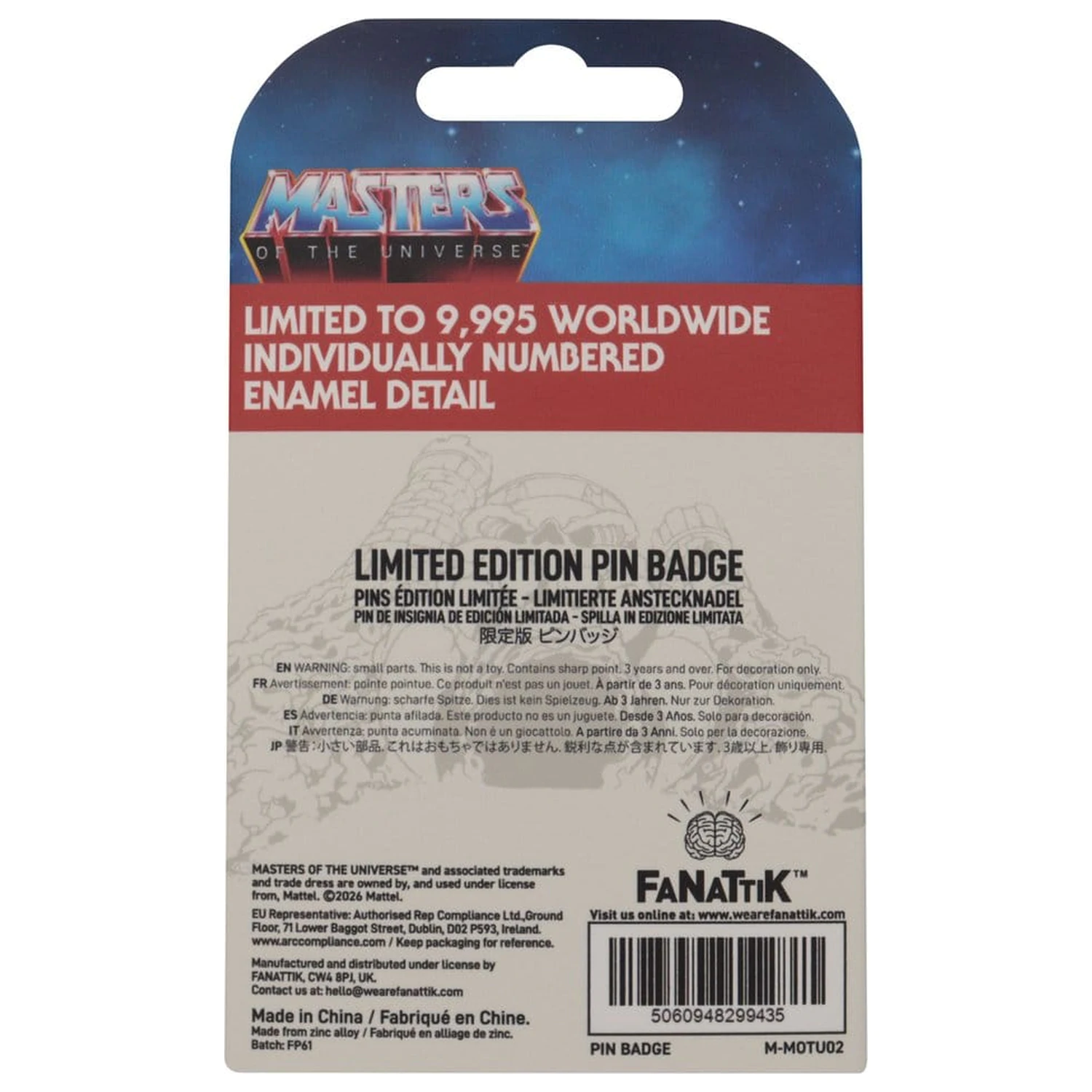 Masters of the Universe Pin značka Skeletor Limited Edition fotografija proizvoda