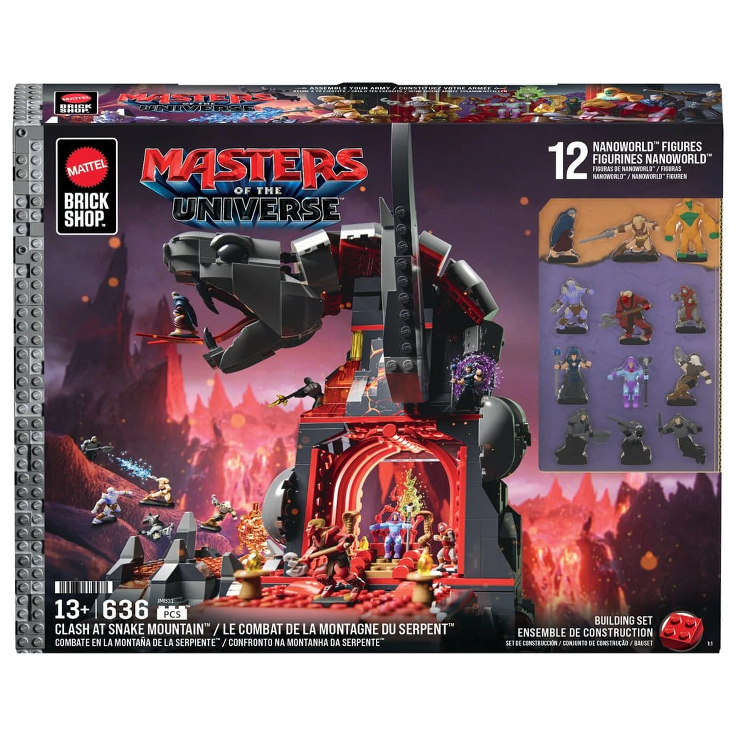 Masters of the Universe Mattel Brick Shop građevinski set Snake Mountain fotografija proizvoda