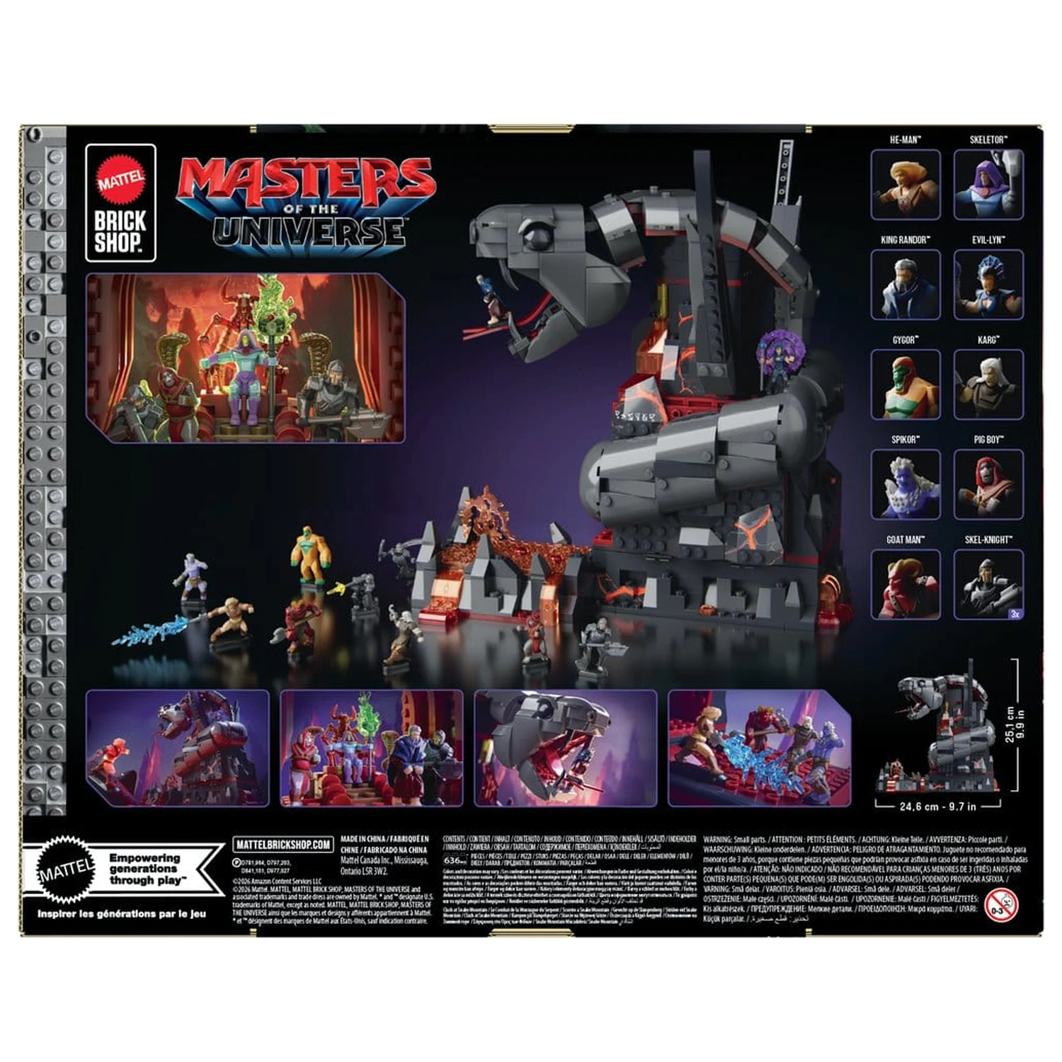 Masters of the Universe Mattel Brick Shop građevinski set Snake Mountain fotografija proizvoda