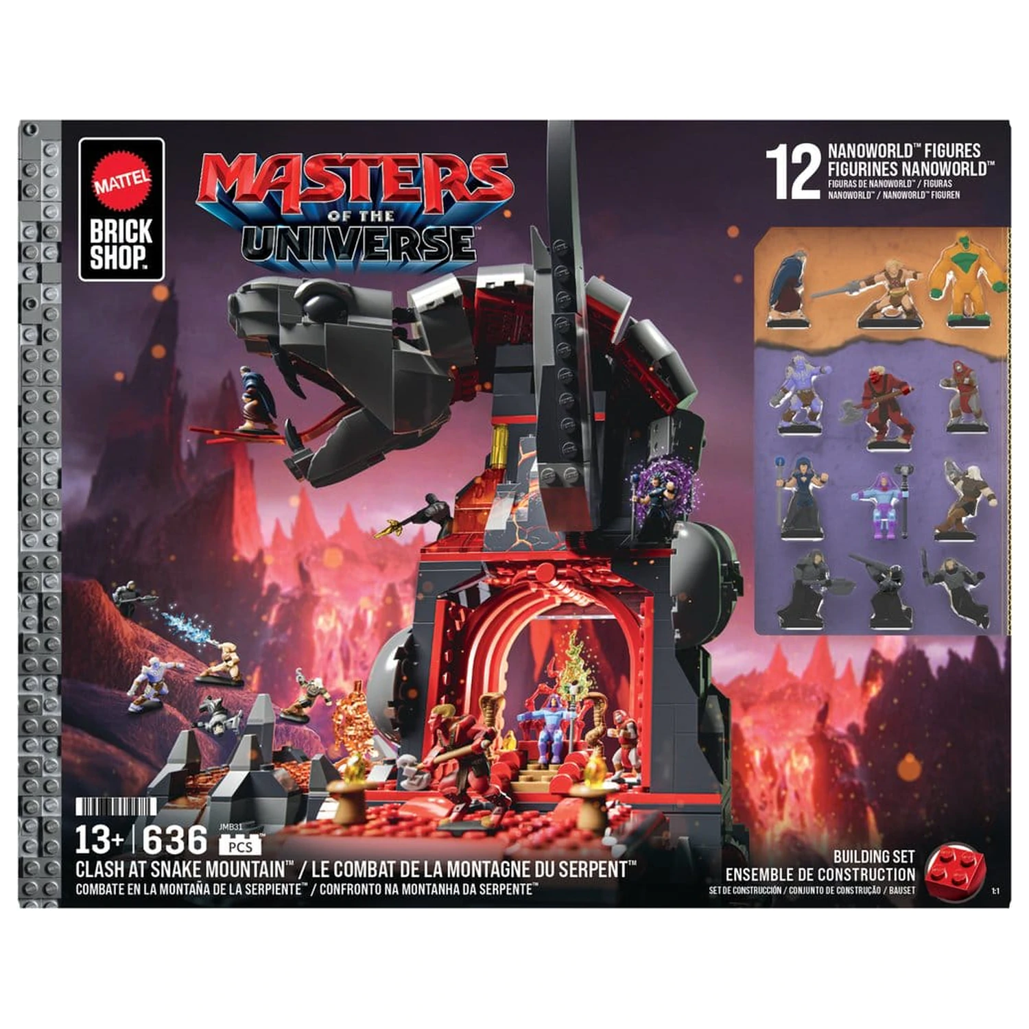 Masters of the Universe Mattel Brick Shop građevinski set Snake Mountain fotografija proizvoda