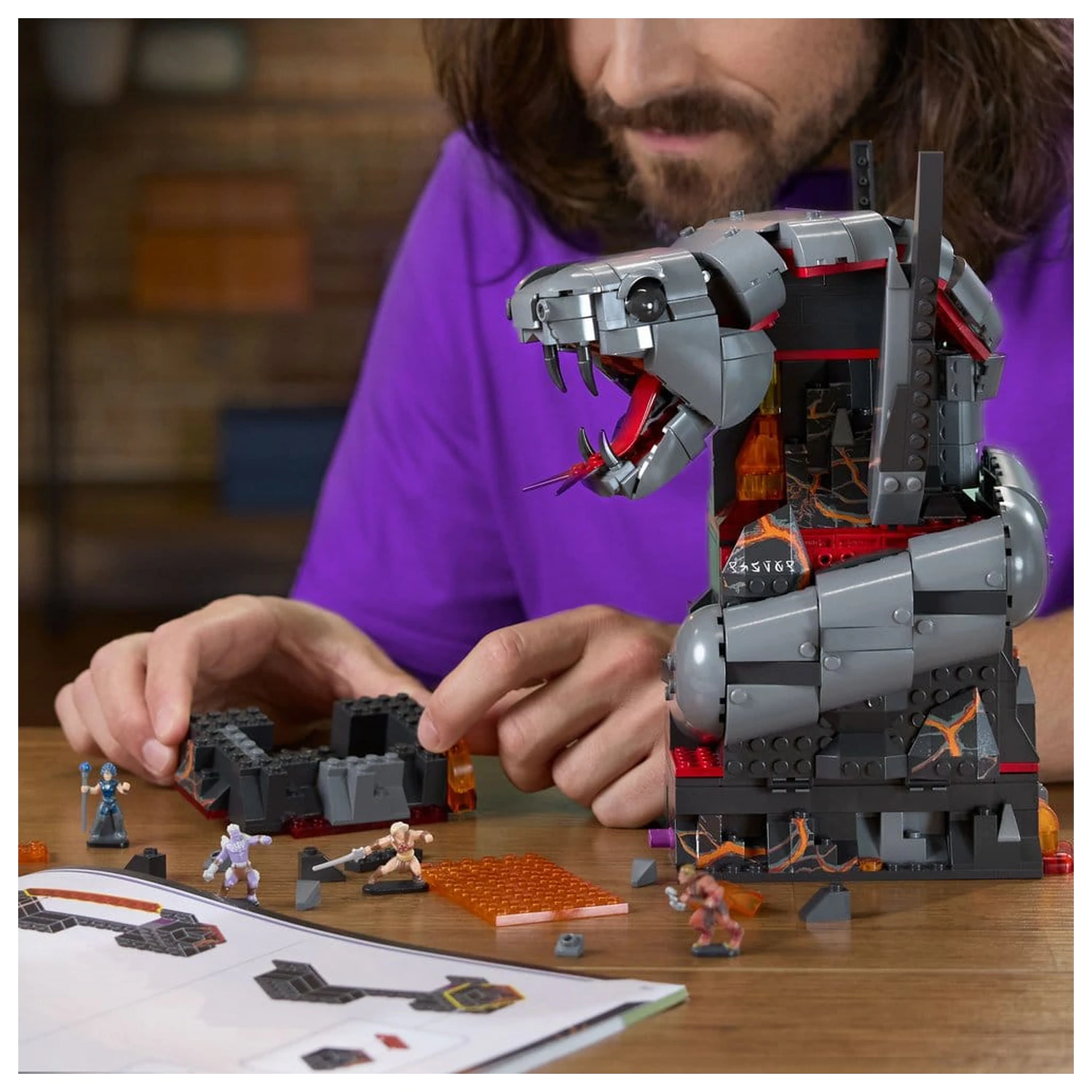 Masters of the Universe Mattel Brick Shop građevinski set Snake Mountain fotografija proizvoda