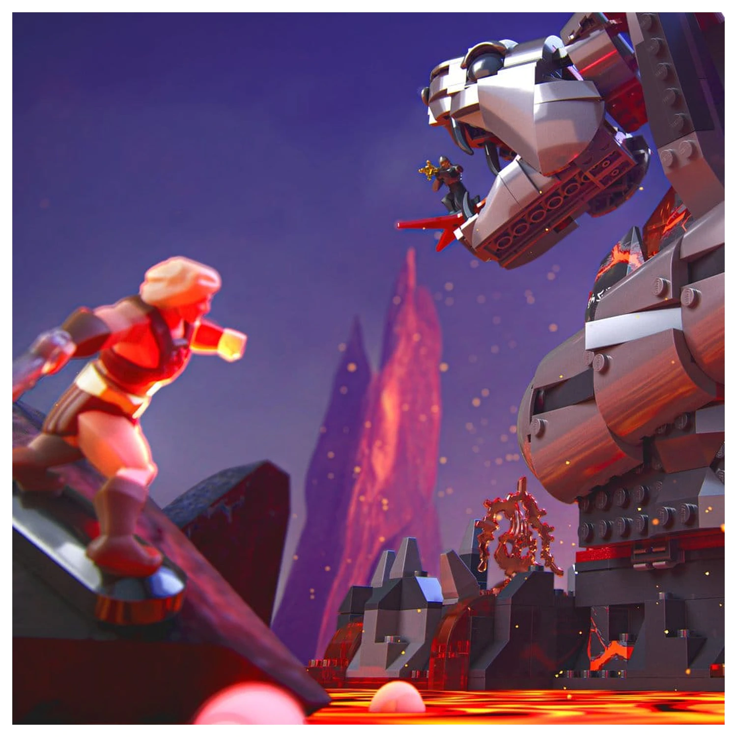 Masters of the Universe Mattel Brick Shop građevinski set Snake Mountain fotografija proizvoda