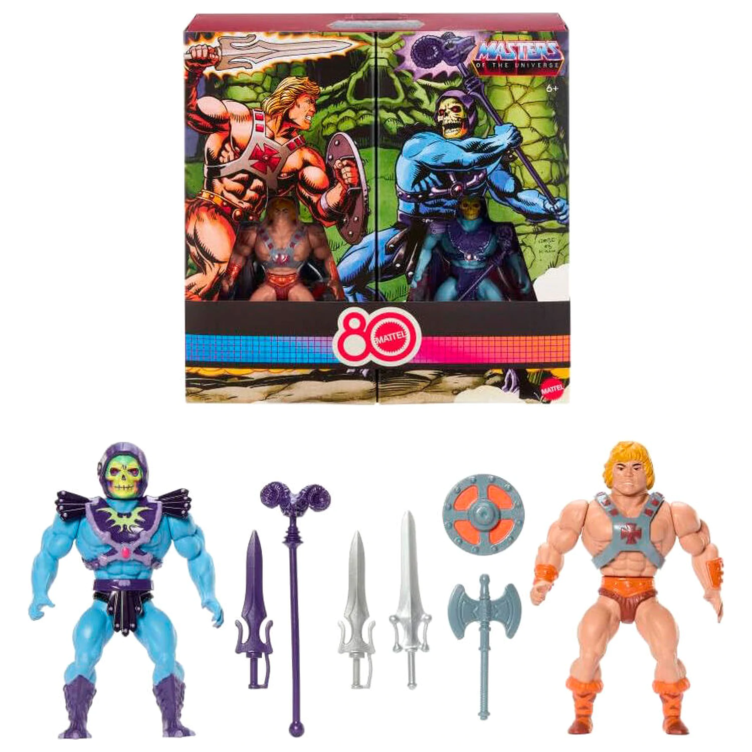 Masters of the Universe Origins 80 Anniversary Mattel He-Man and Skeletor set od 2 figurice 14 cm fotografija proizvoda