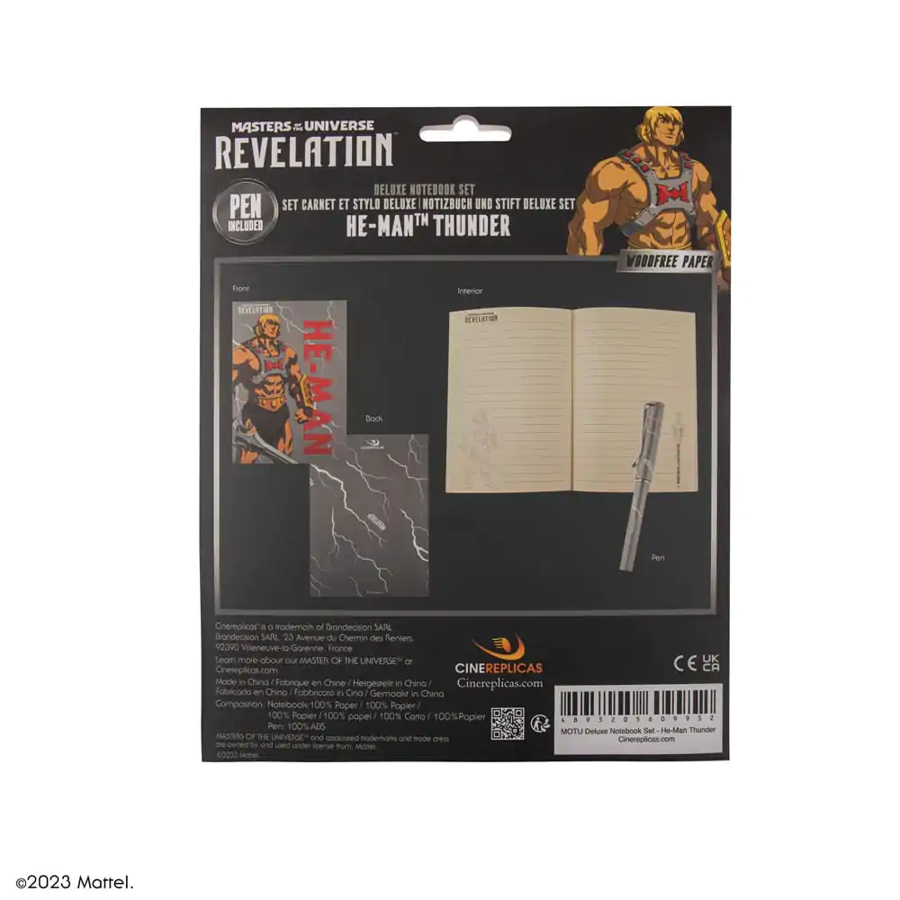 Masters of the Universe - Revelation: He-Man Thunder Deluxe Set bilježnica (bilježnica + kemijska olovka) fotografija proizvoda