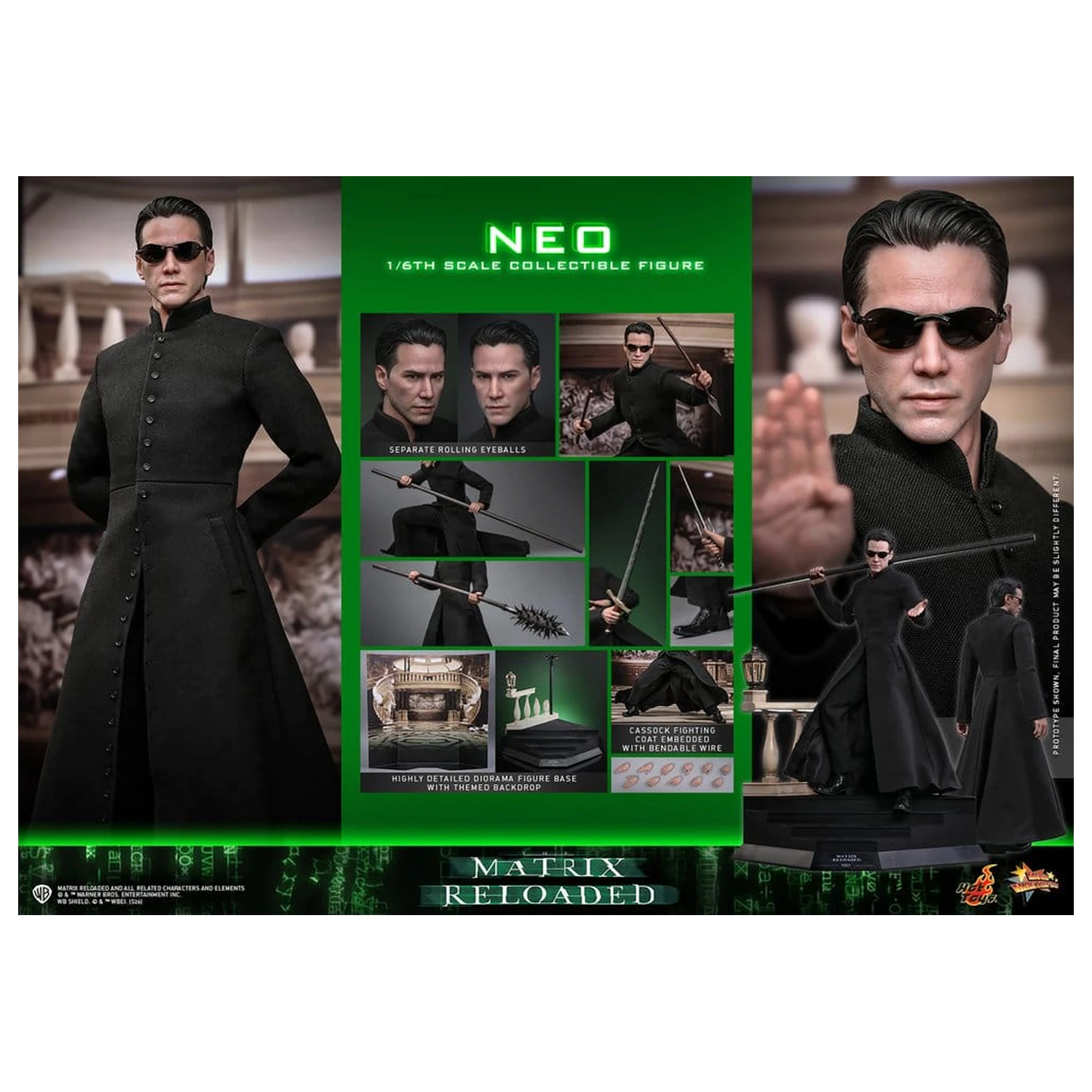 Matrix Movie Masterpiece akcijska figura 1/6 Neo 31 cm fotografija proizvoda