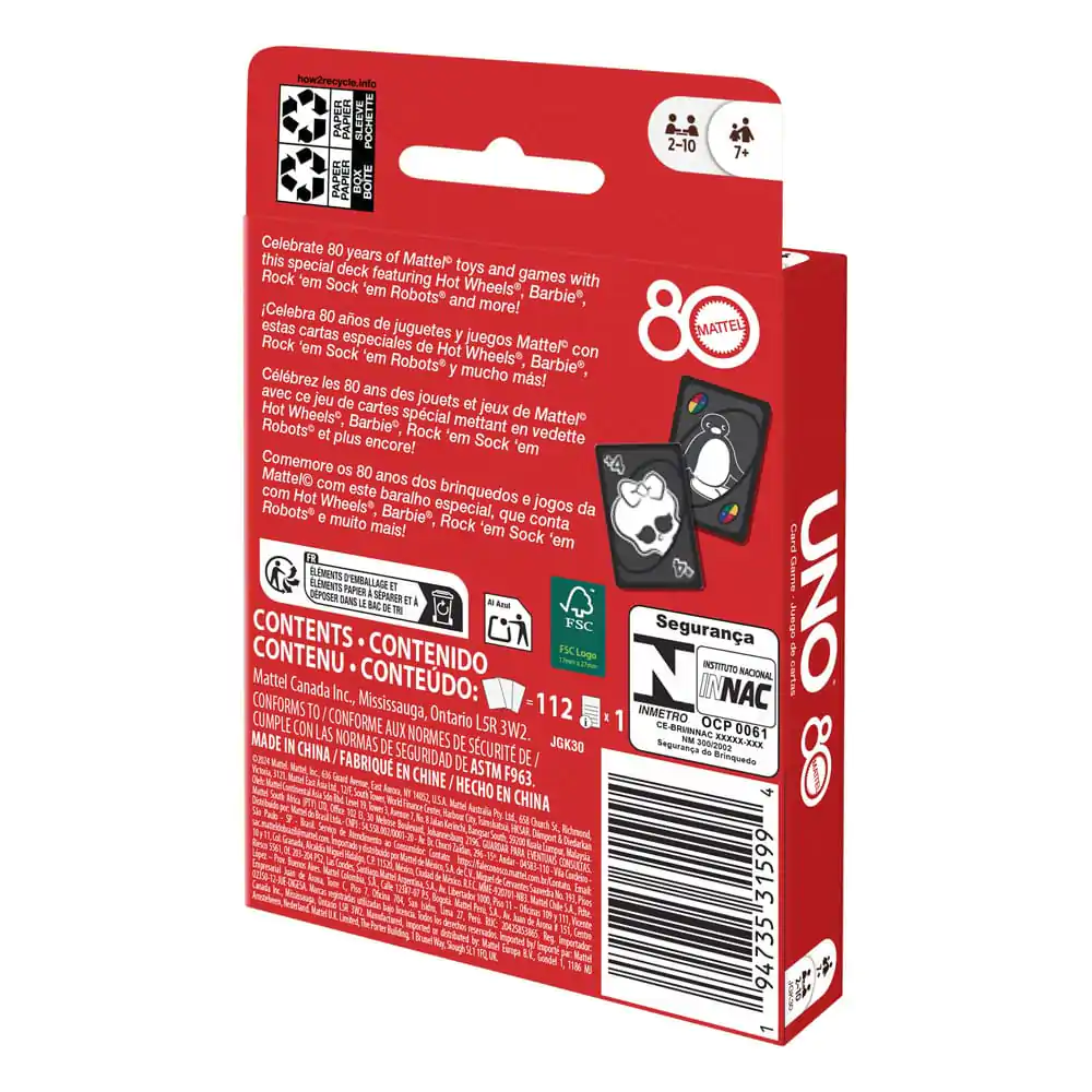 Mattel 80th Anniversary UNO igra s kartama Ruby Red fotografija proizvoda
