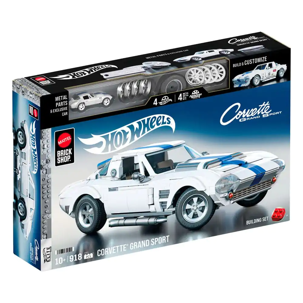 Mattel Brick Shop Hot Wheels Elite Series Građevinski Set 1/16 Corvette Grand Sport fotografija proizvoda