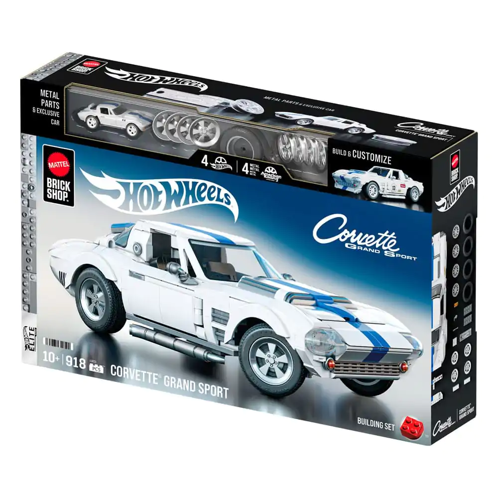 Mattel Brick Shop Hot Wheels Elite Series Građevinski Set 1/16 Corvette Grand Sport fotografija proizvoda
