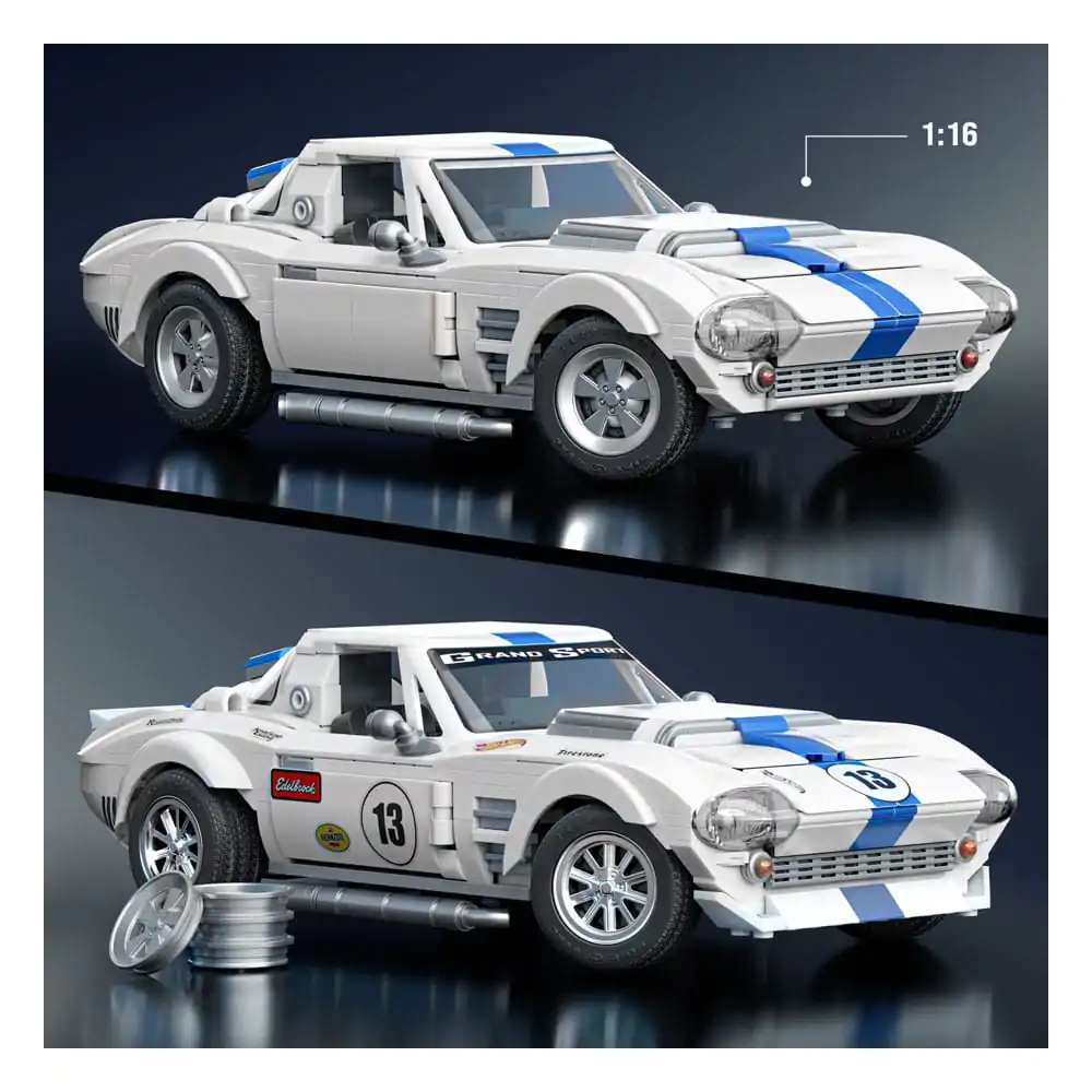 Mattel Brick Shop Hot Wheels Elite Series Građevinski Set 1/16 Corvette Grand Sport fotografija proizvoda