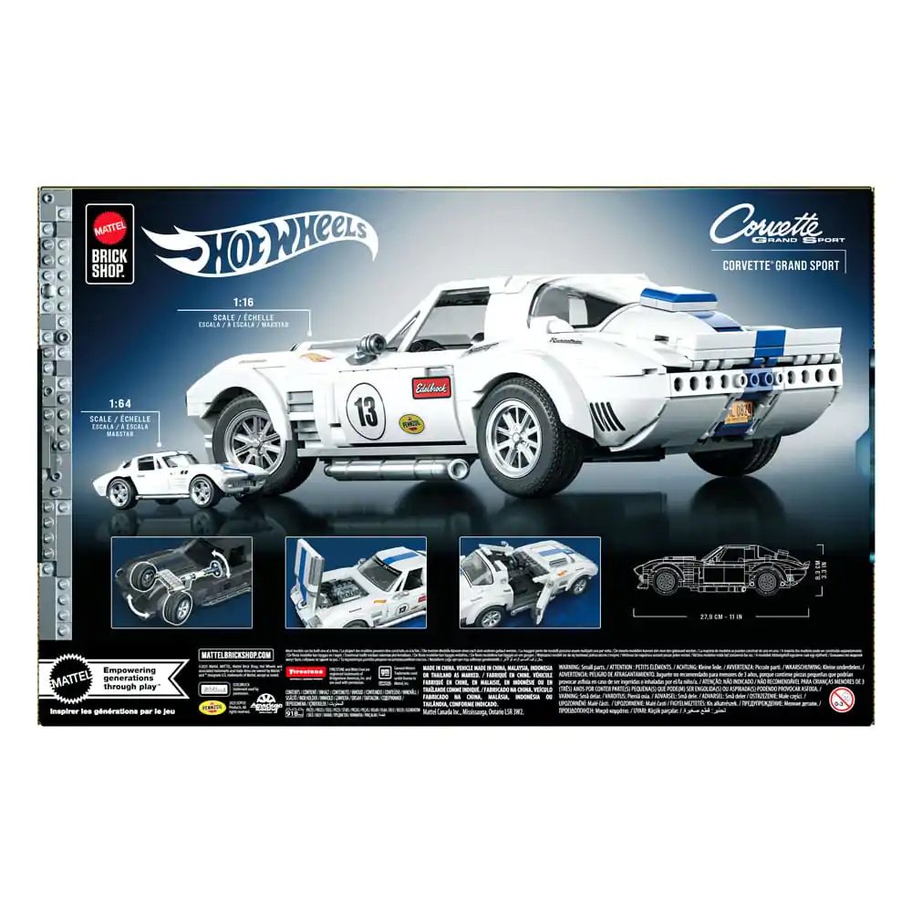 Mattel Brick Shop Hot Wheels Elite Series Građevinski Set 1/16 Corvette Grand Sport fotografija proizvoda